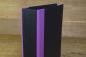 Preview: black folder with purple linen edges